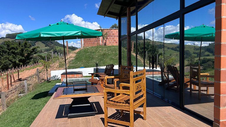 Cabana Romântica com Helicóptero