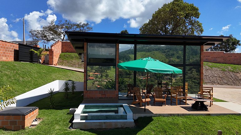Cabana Romântica com Helicóptero