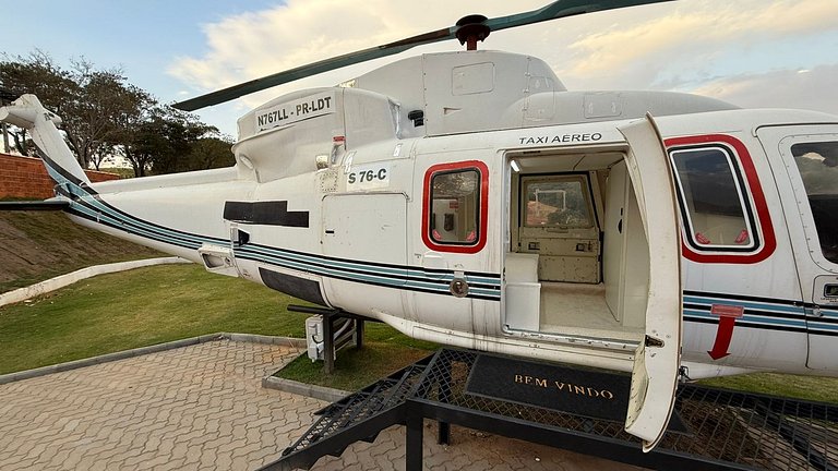 Cabana Romântica no Helicóptero